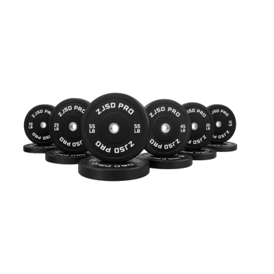 ZJSD PRO black bumper plates with custom branding