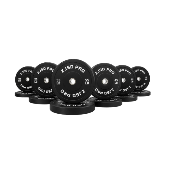 ZJSD PRO black bumper plates with custom branding
