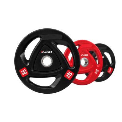 ZJSD PRO Rubber Tri-Grip Weight Plates with custom branding